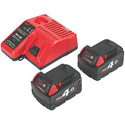 Milwaukee M18 BPDN-402C 18V 2 x 4.0Ah Li-Ion RedLithium Cordless Combi Drill